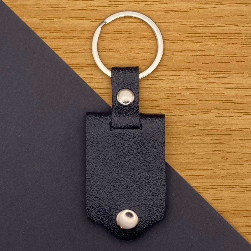 Personalisierter Schlüsselanhänger | Klappbare Erinnerung | Schwarz