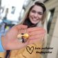 Personalisierter Schlüsselanhänger | Glitzerherz | Pink