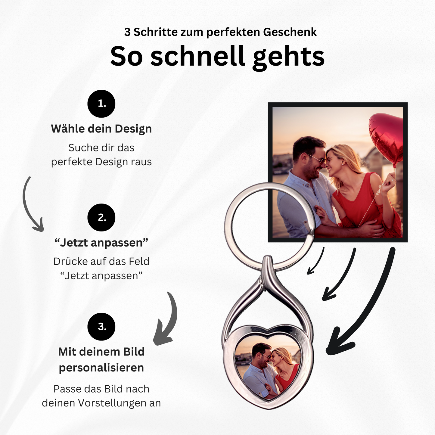 Personalisierter Schlüsselanhänger | Liebesbeweis