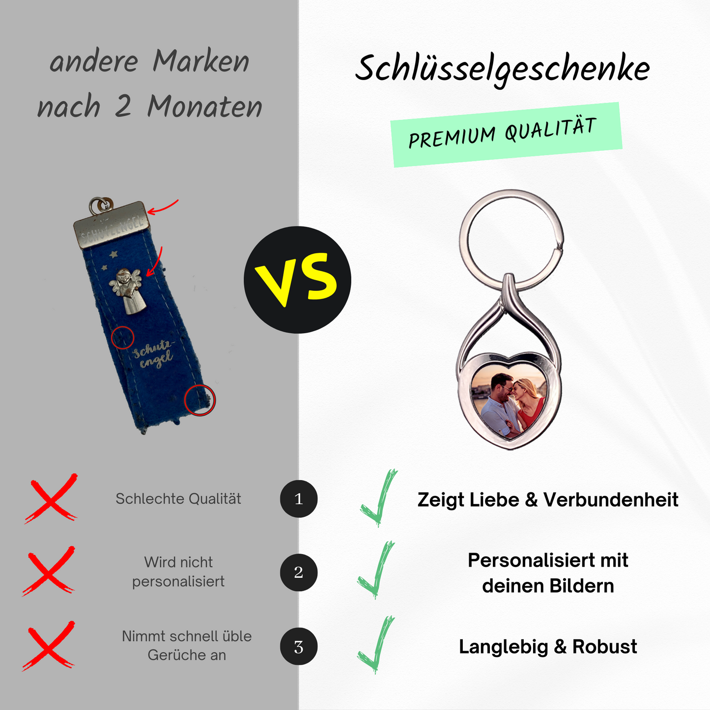 Personalisierter Schlüsselanhänger | Liebesbeweis