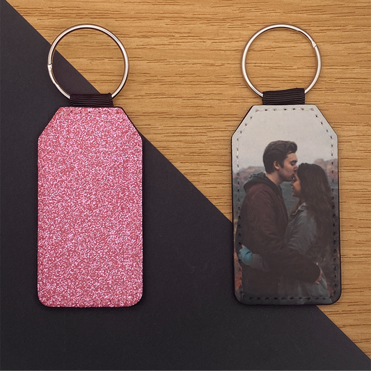 Personalisierter Schlüsselanhänger | Rechteckzauber | Pink